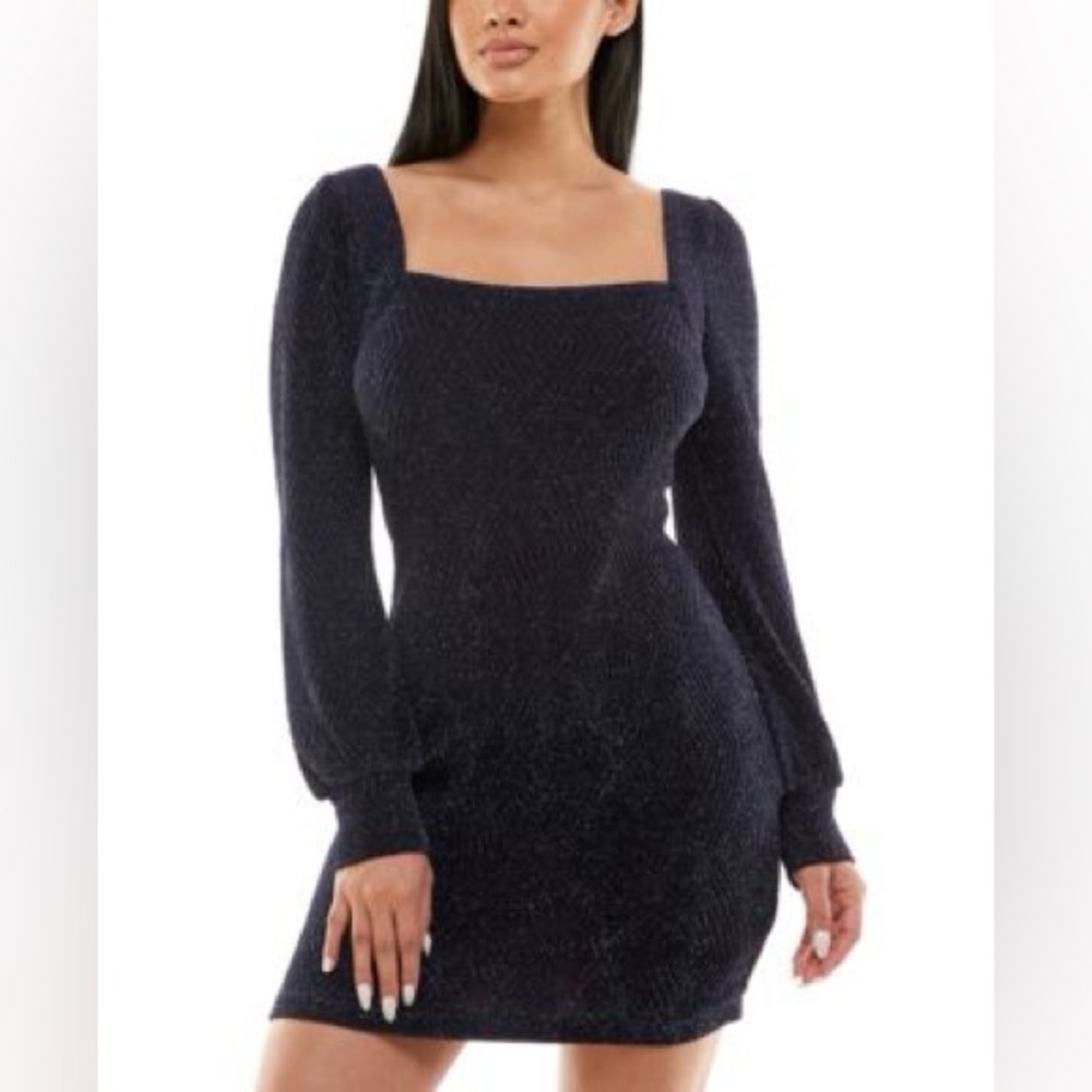 NWT Navy Blue glittery dress - Picture 2 of 6